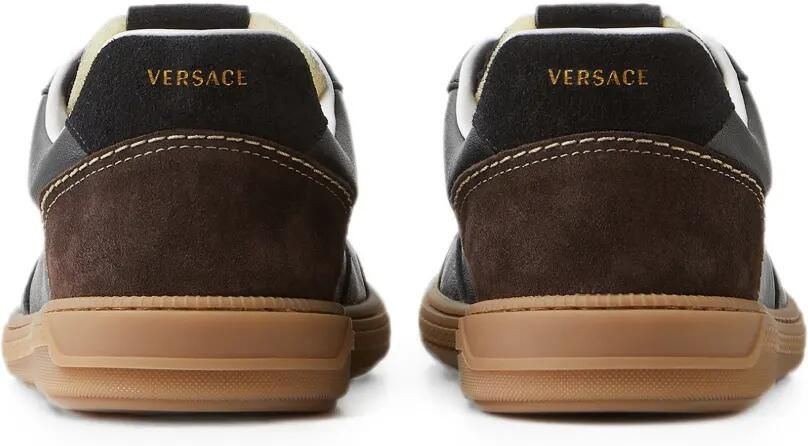 Versace Greca Court nappa en suède sneakers Zwart - Foto 4