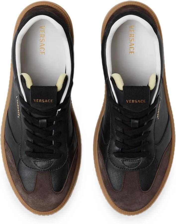 Versace Greca Court nappa en suède sneakers Zwart - Foto 2