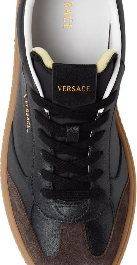 Versace Greca Court nappa en suède sneakers Zwart - Foto 3