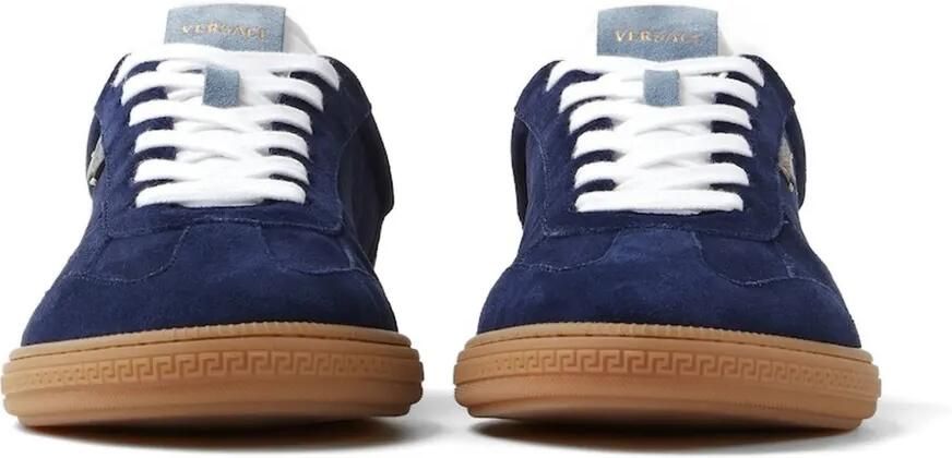 Versace Greca Court suède sneakers Blauw - Foto 5