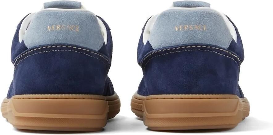 Versace Greca Court suède sneakers Blauw - Foto 4