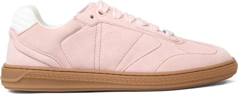 Versace Greca Court suède sneakers Roze