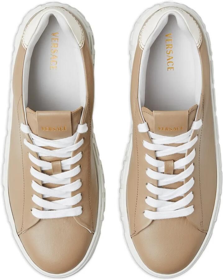 Versace Greca leren sneakers Beige - Foto 3