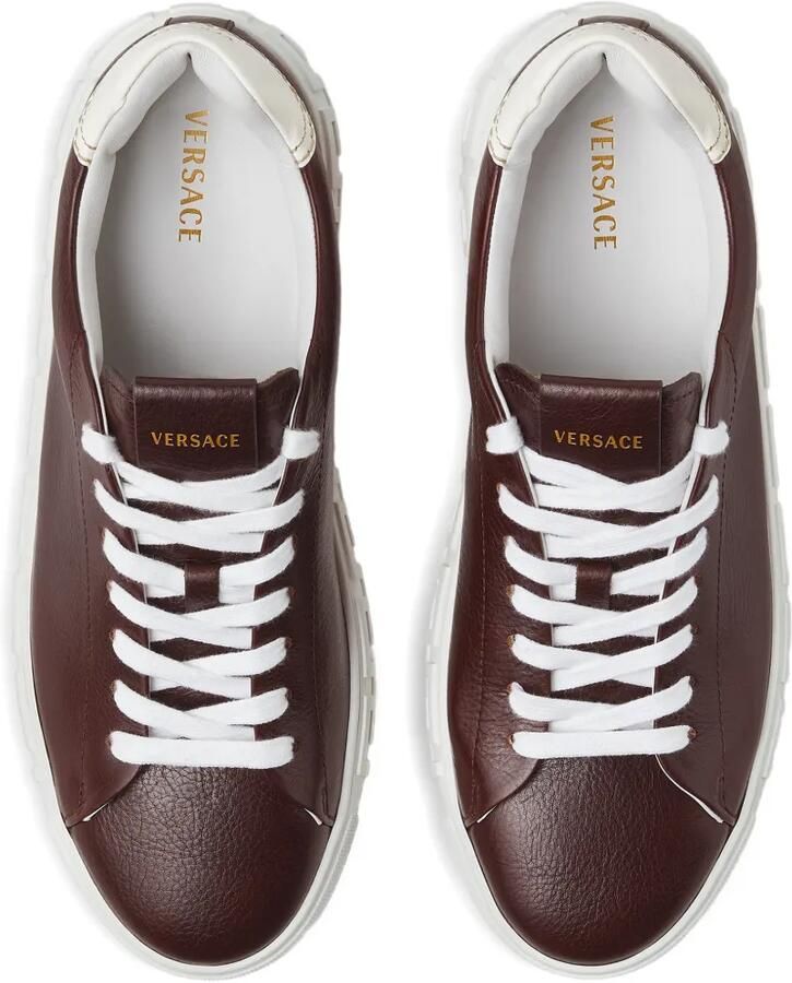 Versace Greca leren sneakers Bruin - Foto 3