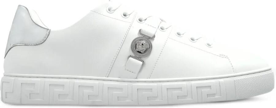 Versace Greca leren sneakers Wit