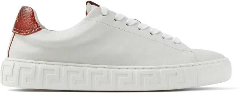 Versace Greca leren sneakers Wit