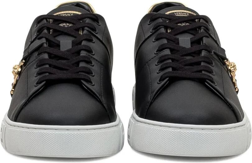 Versace Greca leren sneakers Zwart - Foto 2