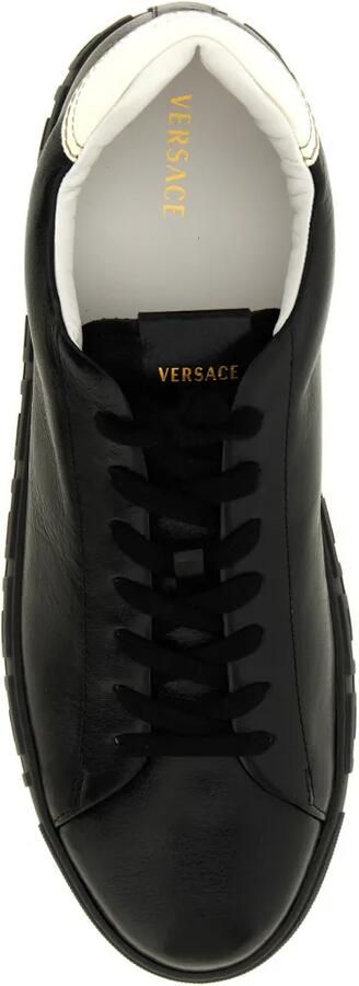 Versace Greca leren sneakers Zwart - Foto 4