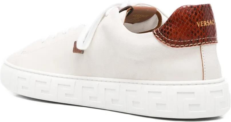 Versace Greca low-top leren sneakers Beige - Foto 2