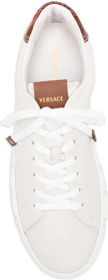 Versace Greca low-top leren sneakers Beige - Foto 3