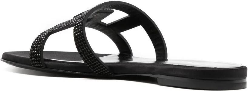 Versace Greca Maze sandalen met kristal Zwart - Foto 3