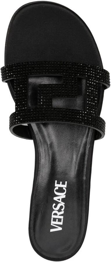 Versace Greca Maze sandalen met kristal Zwart - Foto 2