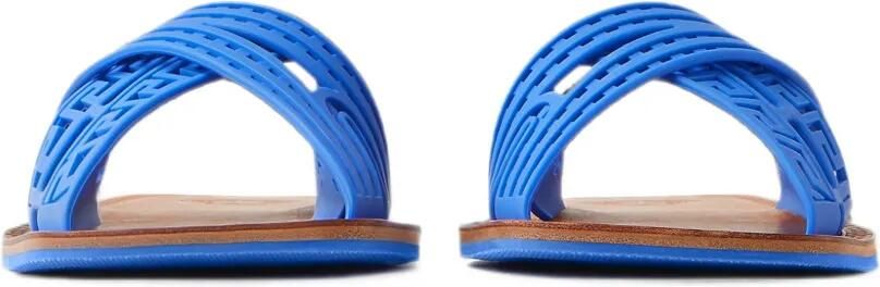 Versace Greca sandalen met gekruiste bandjes en open neus Blauw - Foto 3