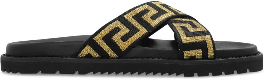 Versace Greca slippers Zwart