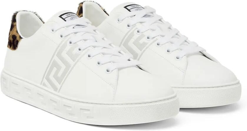 Versace Greca sneakers met pony-effect Wit - Foto 5