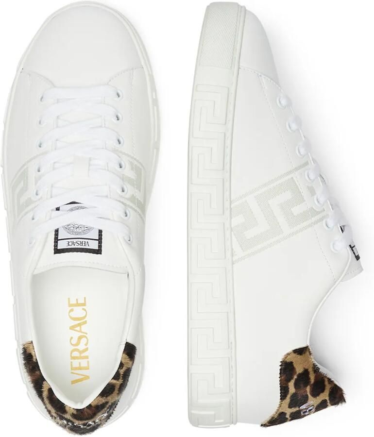 Versace Greca sneakers met pony-effect Wit - Foto 3