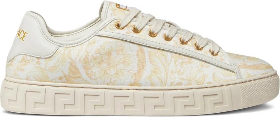 Versace Greca sneakers met print Beige