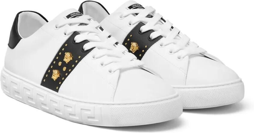 Versace Greca sneakers met studs Wit - Foto 4