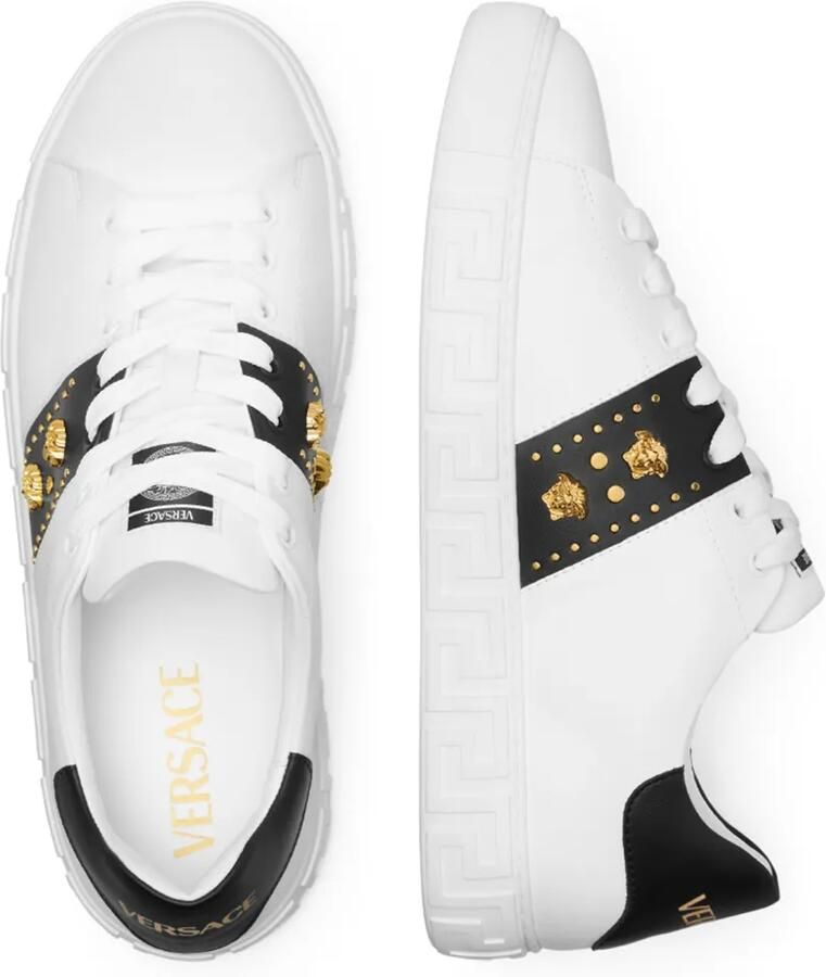 Versace Greca sneakers met studs Wit - Foto 3
