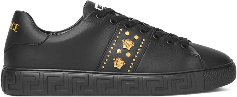 Versace Greca sneakers met studs Zwart