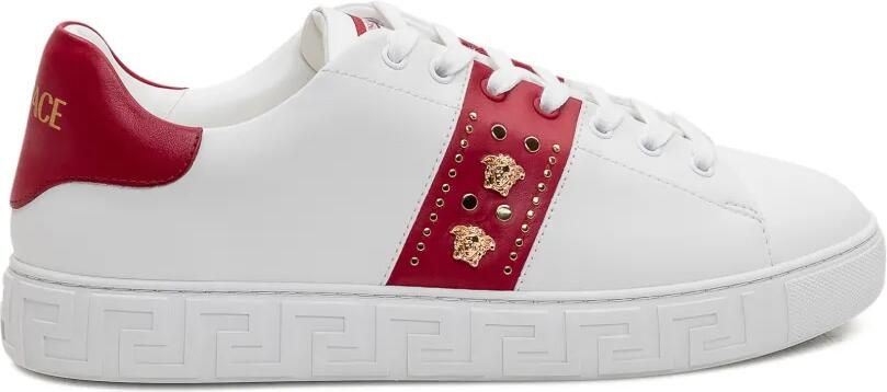 Versace Greca sneakers verfraaid met studs Wit