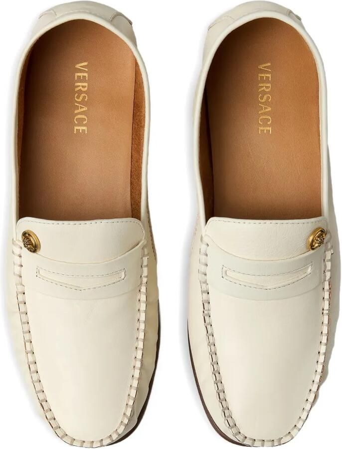 Versace Guanto leren loafers Beige - Foto 2