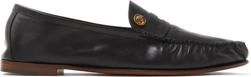 Versace Guanto leren loafers Zwart