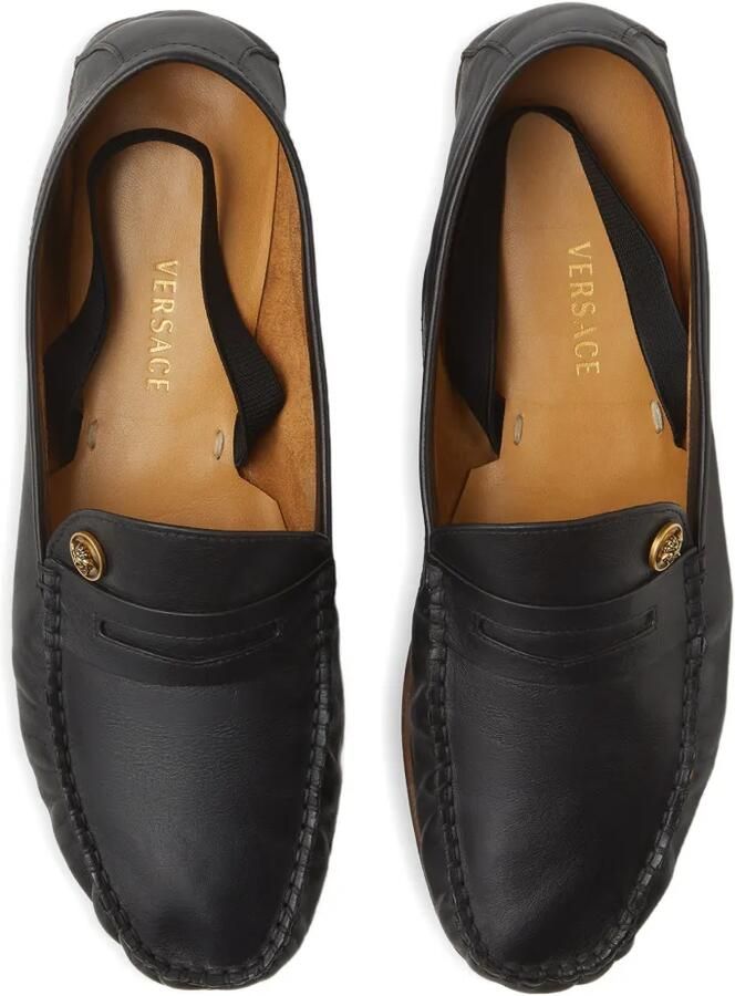 Versace Guanto leren loafers Zwart - Foto 3