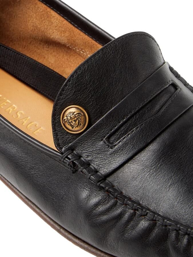 Versace Guanto leren loafers Zwart - Foto 2