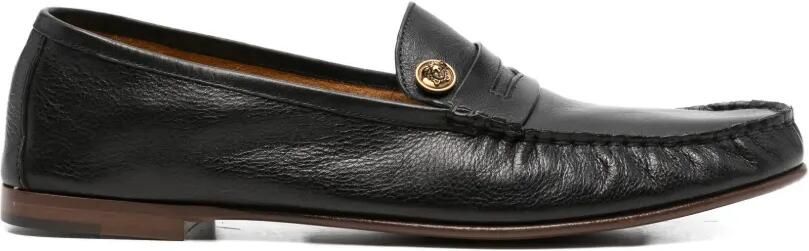 Versace Guanto leren loafers Zwart