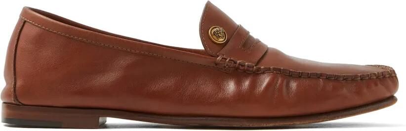 Versace Guanto leren mocassins Bruin