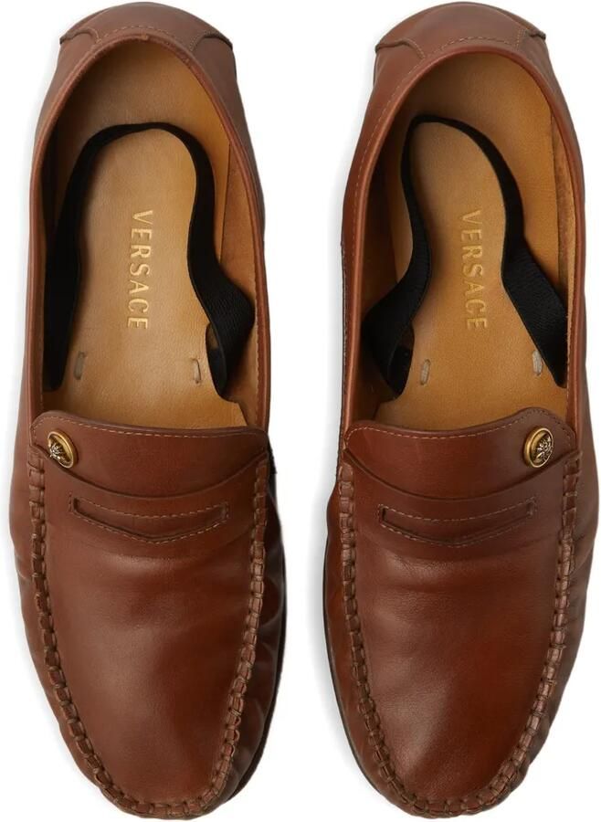 Versace Guanto leren mocassins Bruin - Foto 3