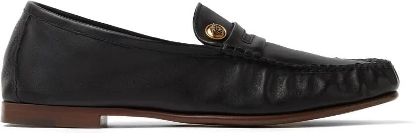Versace Guanto leren mocassins Zwart