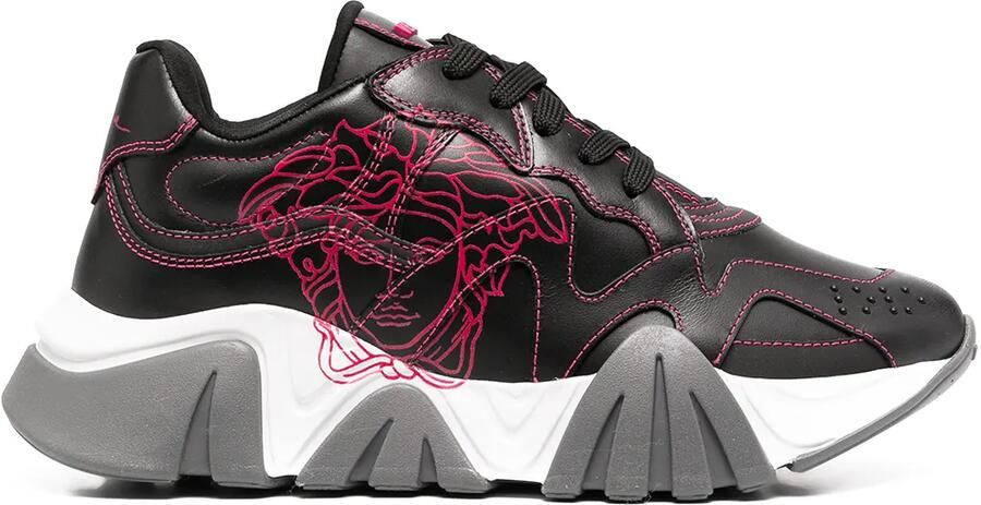 Versace GV Signature Squalo sneakers Zwart
