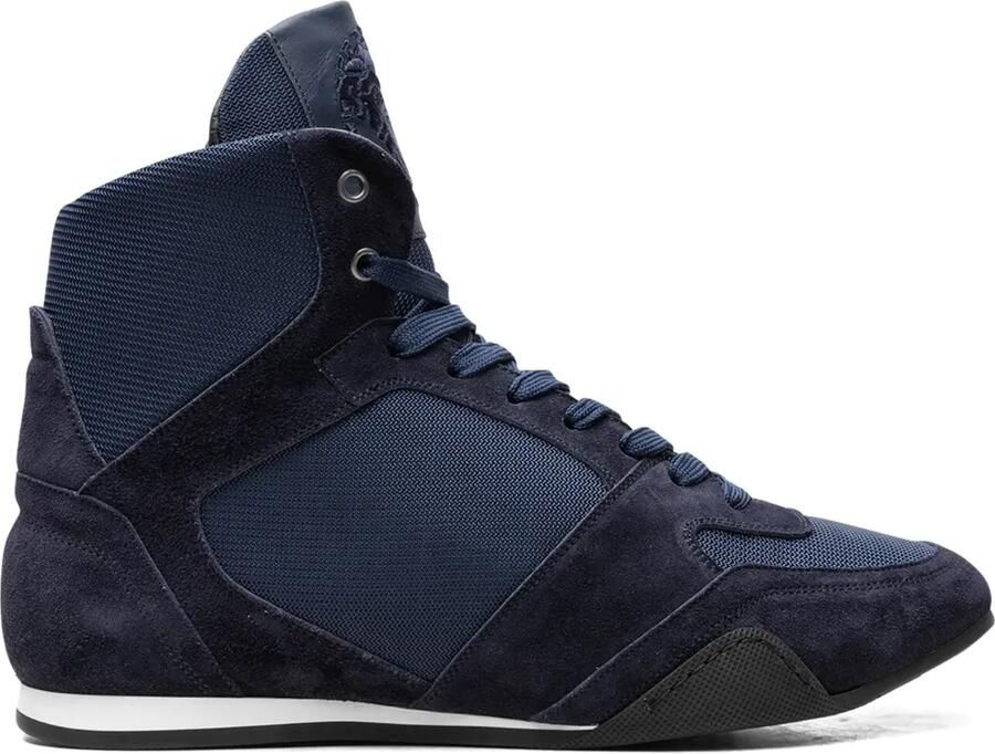 Versace High-top Greek Key "Navy" sneakers Blauw