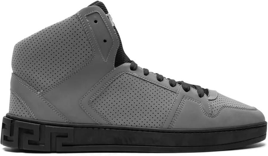 Versace High-top sneakers met Greca-reliëf Grijs