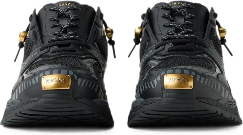 Versace Icaro leren sneakers Zwart - Foto 4
