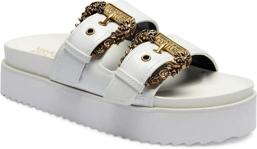 Versace Jeans Couture Arizona sandalen met plateauzool Wit