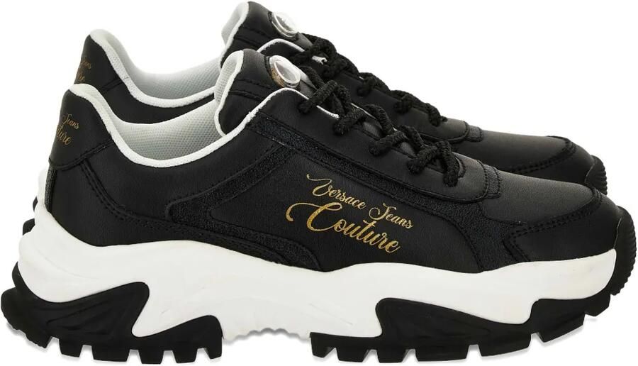 Versace Jeans Couture Chunky sneakers met logodetail Zwart