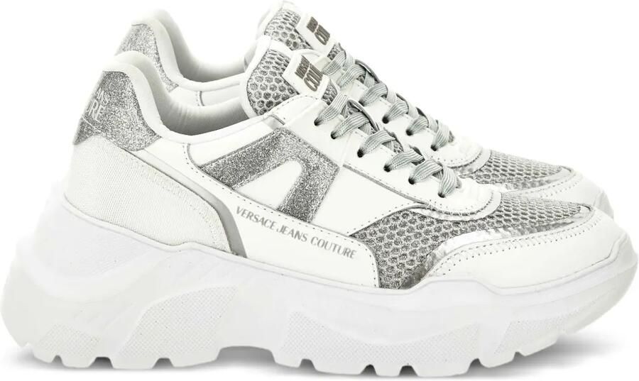 Versace Jeans Couture Chunky sneakers met vlakken met glitters Wit