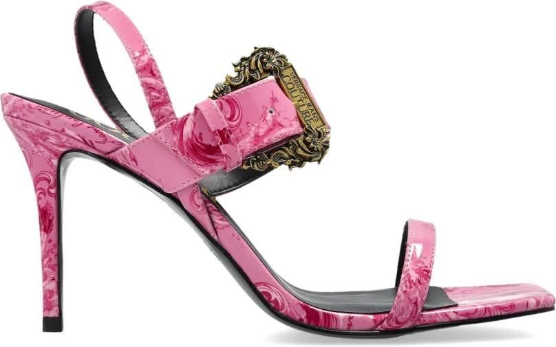 Versace Jeans Couture Emily sandalen met gesp en hak Roze