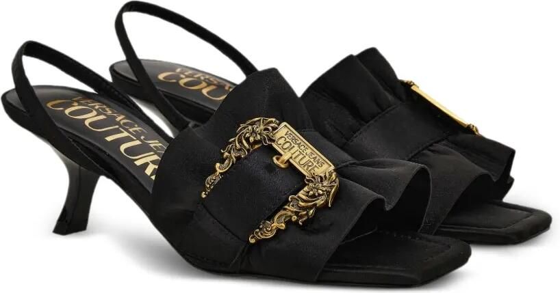 Versace Jeans Couture Fondo Fiona sandalen met ruches Zwart