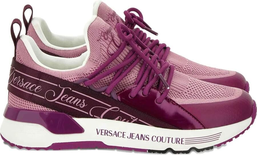 Versace Jeans Couture Gebreide sneakers met logodetail Roze