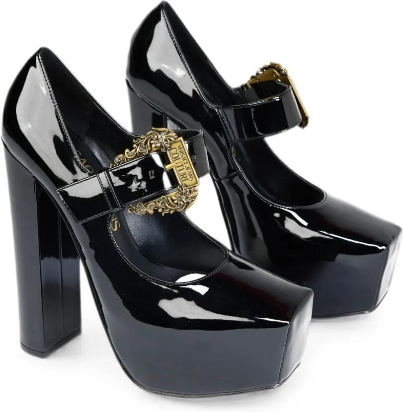 Versace Jeans Couture Hurley pumps met plateauzool en Baroque-gesp Zwart - Foto 3
