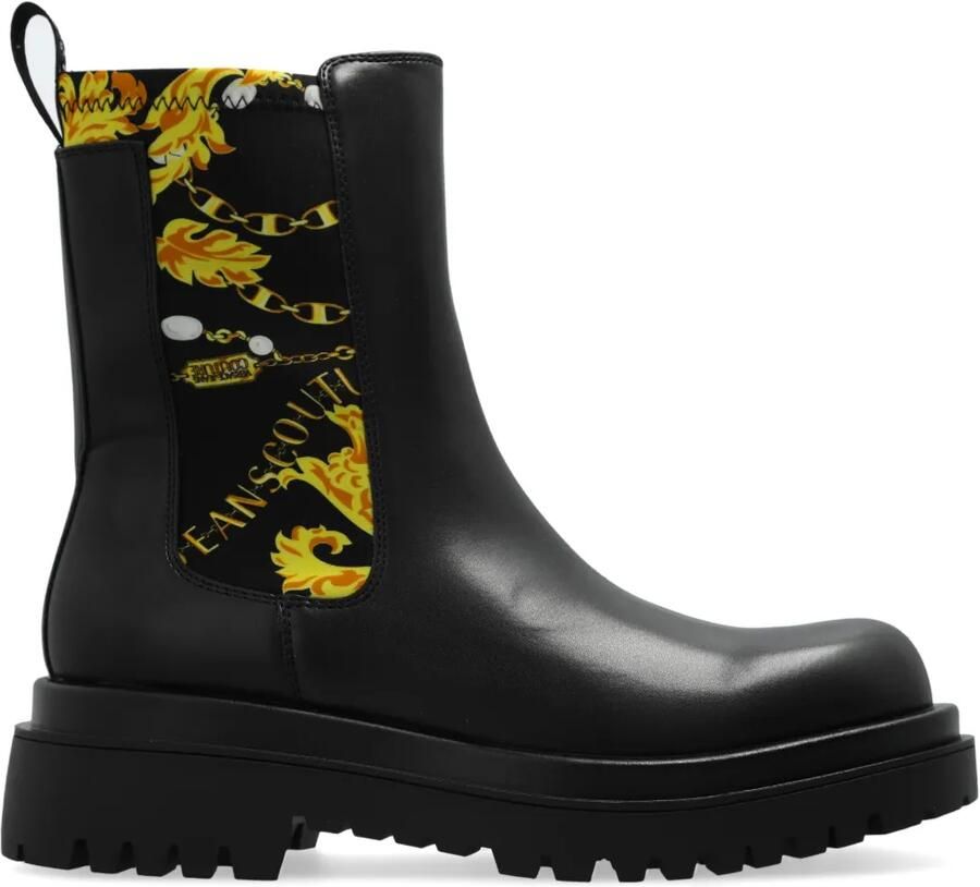 Versace Jeans Couture Laarzen met Chain Couture-print Zwart