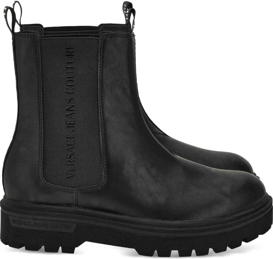 Versace Jeans Couture Laarzen met elastisch vlak en logodetail Zwart