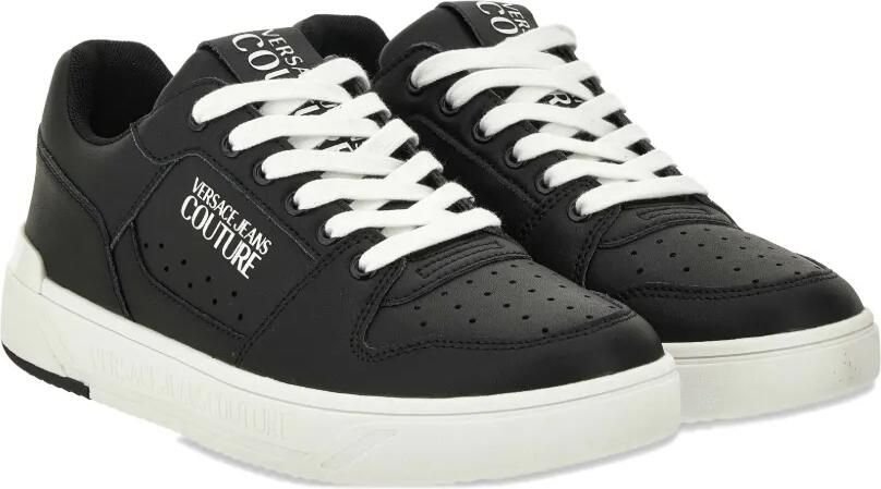 Versace Jeans Couture Leren sneakers met logo Zwart - Foto 3