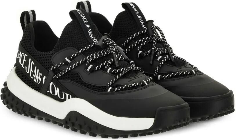 Versace Jeans Couture Mesh sneakers met logodetail Zwart - Foto 3