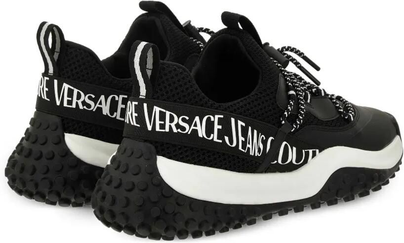 Versace Jeans Couture Mesh sneakers met logodetail Zwart - Foto 2