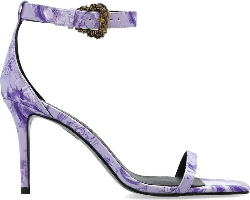 Versace Jeans Couture Sandalen met Barocco-print Paars